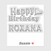 Sticker Roxana Happy Birthday (Feuille)