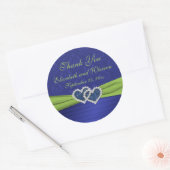 Sticker Royal Blue et Chartreuse 3" rond (Enveloppe)