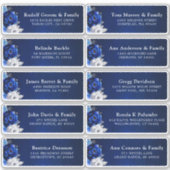 Sticker Royal Blue White Silver Mariage Adresse d'hôte Sti (Devant)