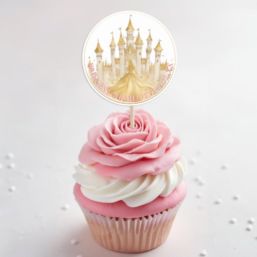 Sticker Royal Favour de la Princess Party rose et 