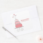 Sticker roze whisky Chic Wedding Cake (Envelop)