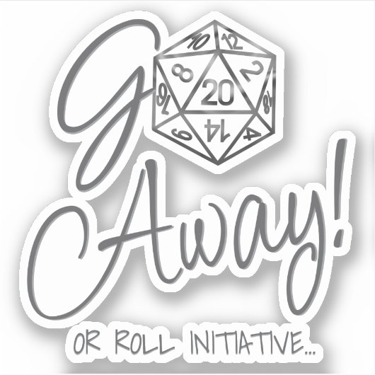 Sticker RPG Crit AF | Retro Tabletop PnP Roleplayer Dice (Devant)