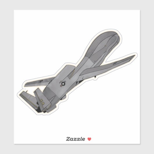 Sticker RQ-4 Global Hawk, drone de reconnaissance (Feuille)