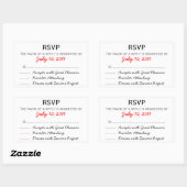 Sticker RSVP de mariage (Feuille)
