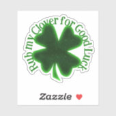 Sticker Rub My Clover St. Patrick's Day (Feuille)