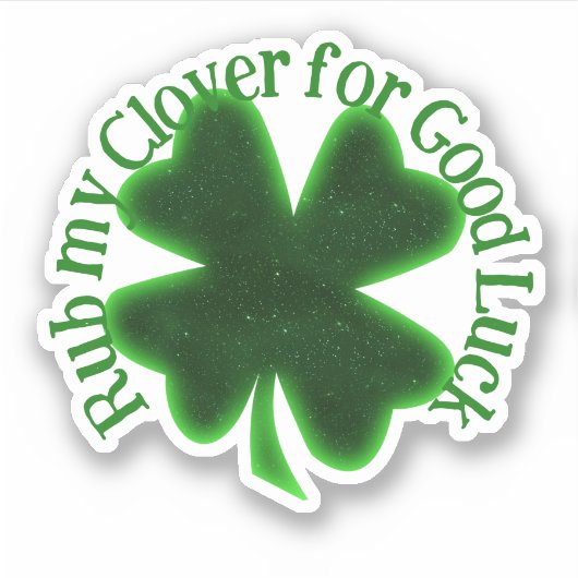 Sticker Rub My Clover St. Patrick's Day (Devant)