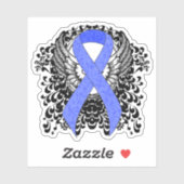 Sticker Ruban bleu avec ailes (Feuille)