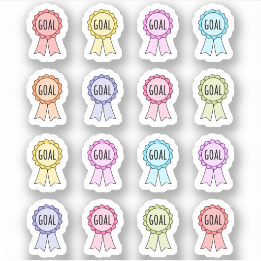 Sticker Ruban de récompense pour la réalisation d'objectif (Devant)