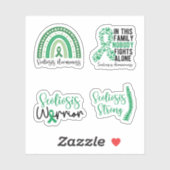 Sticker Ruban de sensibilisation à la Scoliose, sensibilis (Feuille)