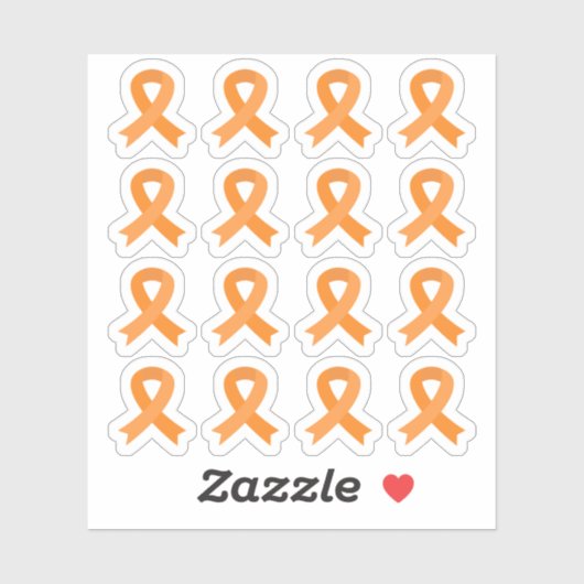 Sticker Ruban de sensibilisation au cancer du rein et à la (Feuille)