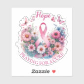 Sticker Ruban de sensibilisation au cancer du sein (Feuille)