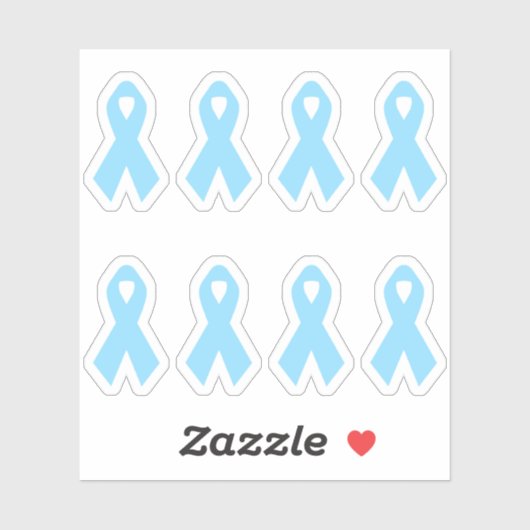 Sticker Ruban de sensibilisation bleu clair (Feuille)