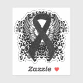 Sticker Ruban noir avec ailes (Feuille)