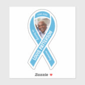 Sticker Ruban photo commémoratif de sensibilisation au can (Feuille)