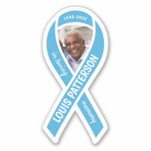 Sticker Ruban photo commémoratif de sensibilisation au can