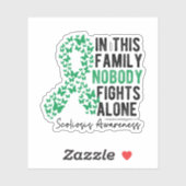 Sticker Ruban Sensibilisation à la Scoliose, Sensibilisati (Feuille)