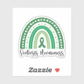 Sticker Ruban Sensibilisation à la Scoliose, Sensibilisati (Feuille)