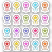 Sticker Rubans de récompense Badge Objectif Victoire Réali (Devant)