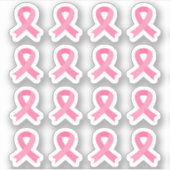 Sticker Rubans de sensibilisation au cancer du sein Rose S (Devant)