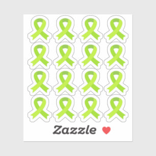 Sticker Rubans de sensibilisation verts pour le cancer du