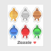 Sticker Rubans Faux Award/Certificat Seal (6ClrsPlain) (Feuille)