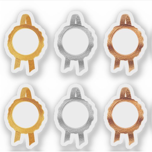 Sticker Rubans Faux Award/Certificat Seal (Hollow/Metal) (Devant)