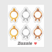 Sticker Rubans Faux Award/Certificat Seal (Hollow/Metal) (Feuille)