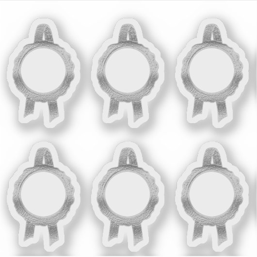 Sticker Rubans Faux Award/Certificat Seal (Hollow/Silver) (Devant)