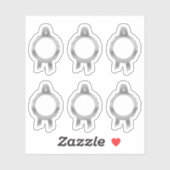 Sticker Rubans Faux Award/Certificat Seal (Hollow/Silver) (Feuille)