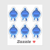 Sticker Rubans Faux Award/Certificat Seal (Plaque Bleue) (Feuille)