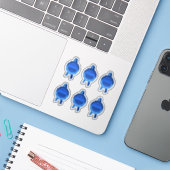 Sticker Rubans Faux Award/Certificat Seal (Plaque Bleue) (Ordinateur portable avec iPhone)