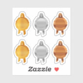 Sticker Rubans Faux Award/Certificat Seal (PlMetalAssort) (Feuille)