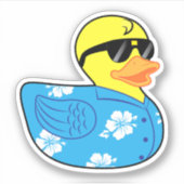 Sticker Rubber Ducky à Hawaiian Chemise Aloha (Devant)