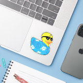 Sticker Rubber Ducky à Hawaiian Chemise Aloha (Ordinateur portable avec iPhone)