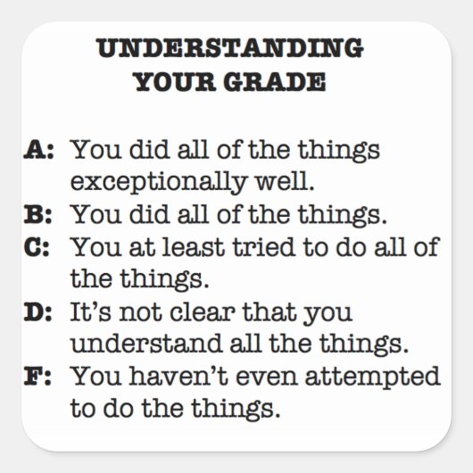 Sticker Rubric - maintenant avec moins de bruit! (Devant)