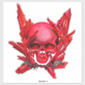 Sticker Ruby Gem crâne (Feuille)