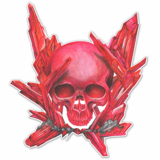 Sticker Ruby Gem crâne (Devant)