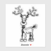Sticker Rudolf le renne stressé (Feuille)