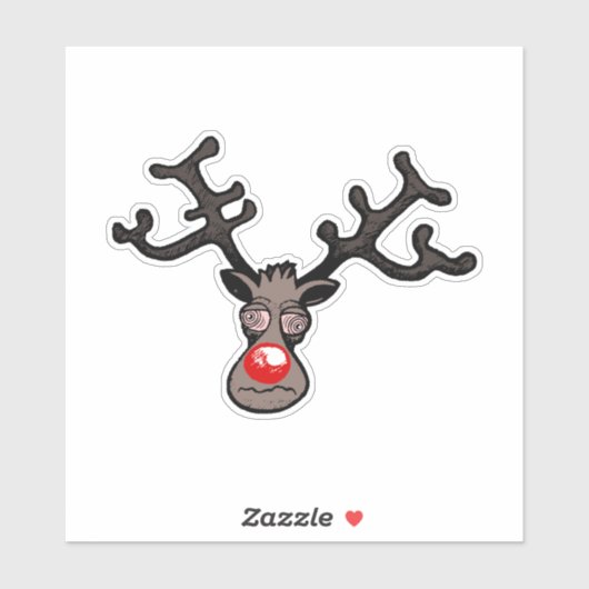 Sticker Rudolph le renne (Feuille)
