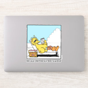 Sticker Rue Sésame   Big Bird Relax Refresh Recharge