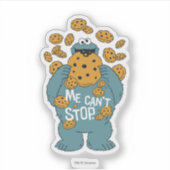 Sticker Rue Sésame | Cookie Monster - Me Can't Stop (Devant)