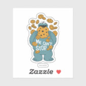 Sticker Rue Sésame | Cookie Monster - Me Can't Stop (Feuille)