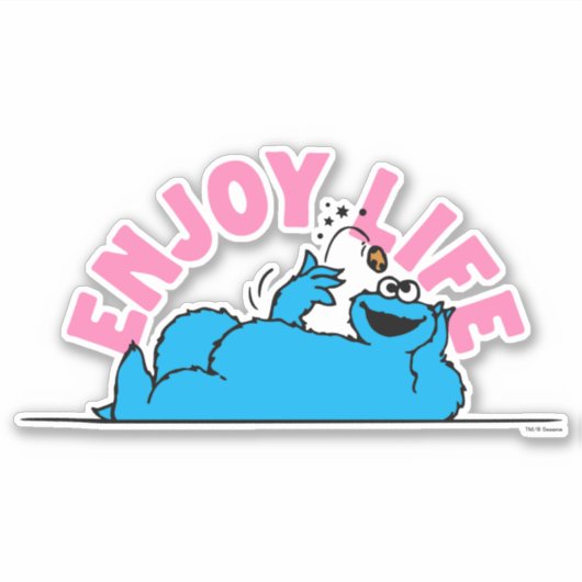 Sticker Rue Sésame | Cookies Monster Enjoy Life (Devant)