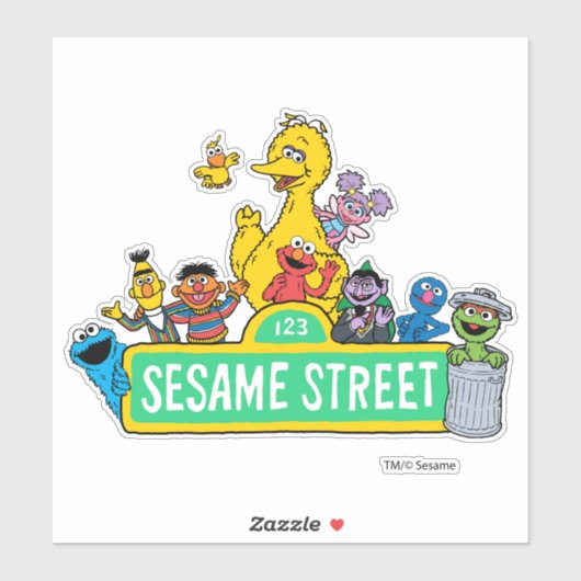 Sticker Rue Sésame | Couleur complète avec Pals (Feuille)