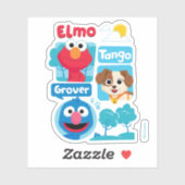 Sticker Rue Sésame | Elmo, Tango, & Grover Park Graphic (Feuille)