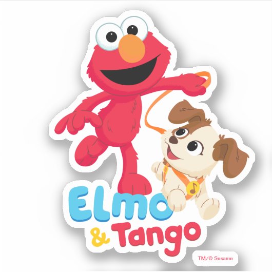 Sticker Rue Sésame | Elmo & Tango Running (Devant)