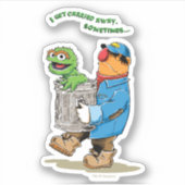 Sticker Rue Sésame | Oscar & Bruno l'éboueur (Devant)