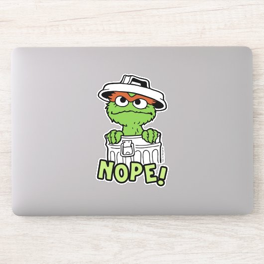 Sticker Rue Sésame | Oscar le Grouch Nope! (Ordinateur)