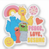 Sticker Rue Sésame | Paix, Amour, Sésame (Devant)