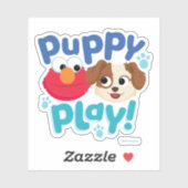 Sticker Rue Sésame | Puppy Play Elmo & Tango (Feuille)